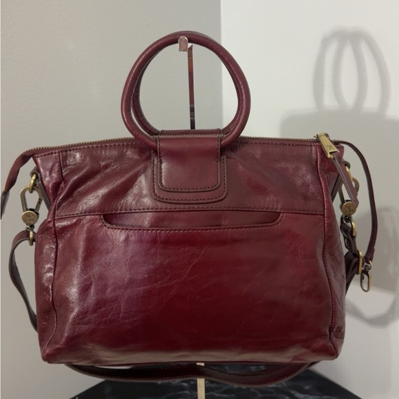 HOBO Handbag Sheila Medium Satchel Merlot Red Leather Shoulder Bag AUTHENTIC - Picture 6 of 16